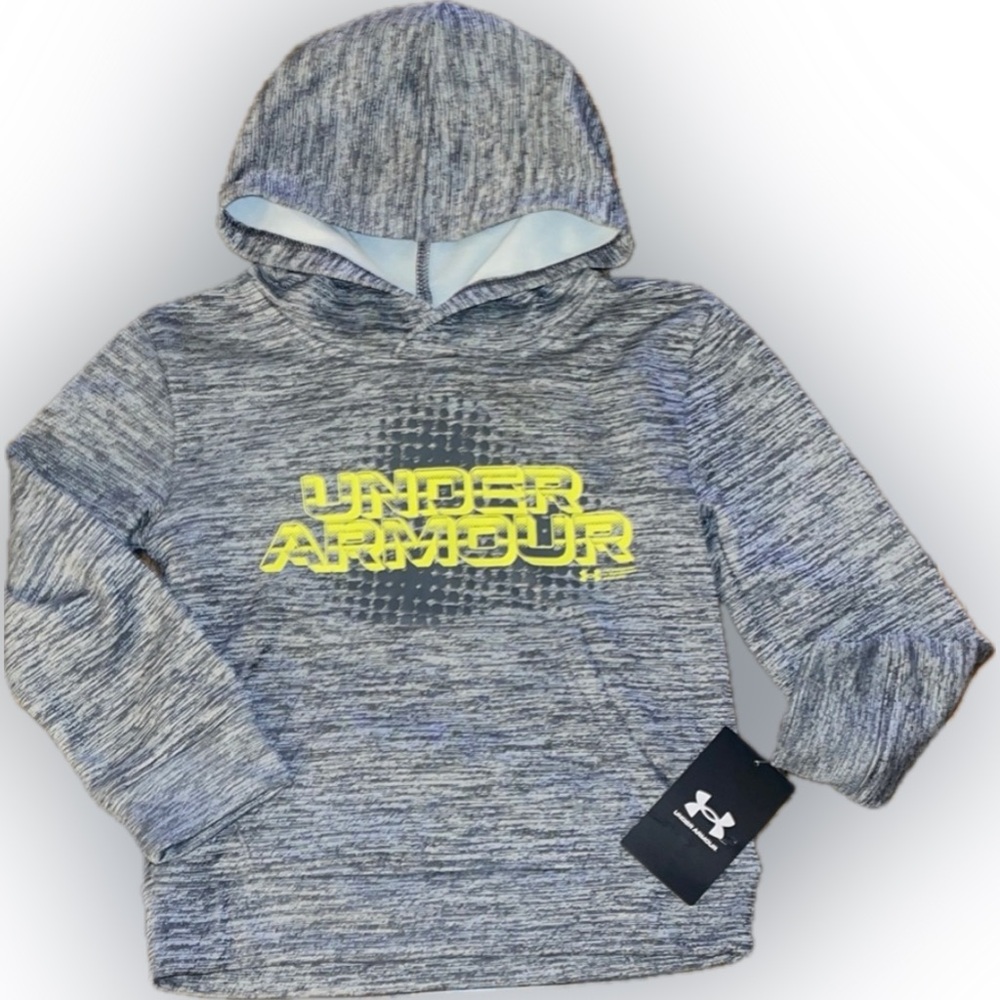 Under Armour Kids' Gray and Yellow Hoodie Size 4